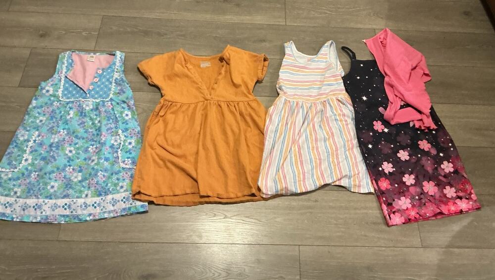 Wild Flowers Cat & Jack Girls‎ Dress Bundle Floral Yellow Fall Dark Floral Sz 10